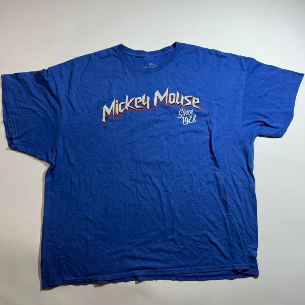 Disney Mickey Mouse Since 1928 Graphic T Shirt Unisex Size 3X Blue